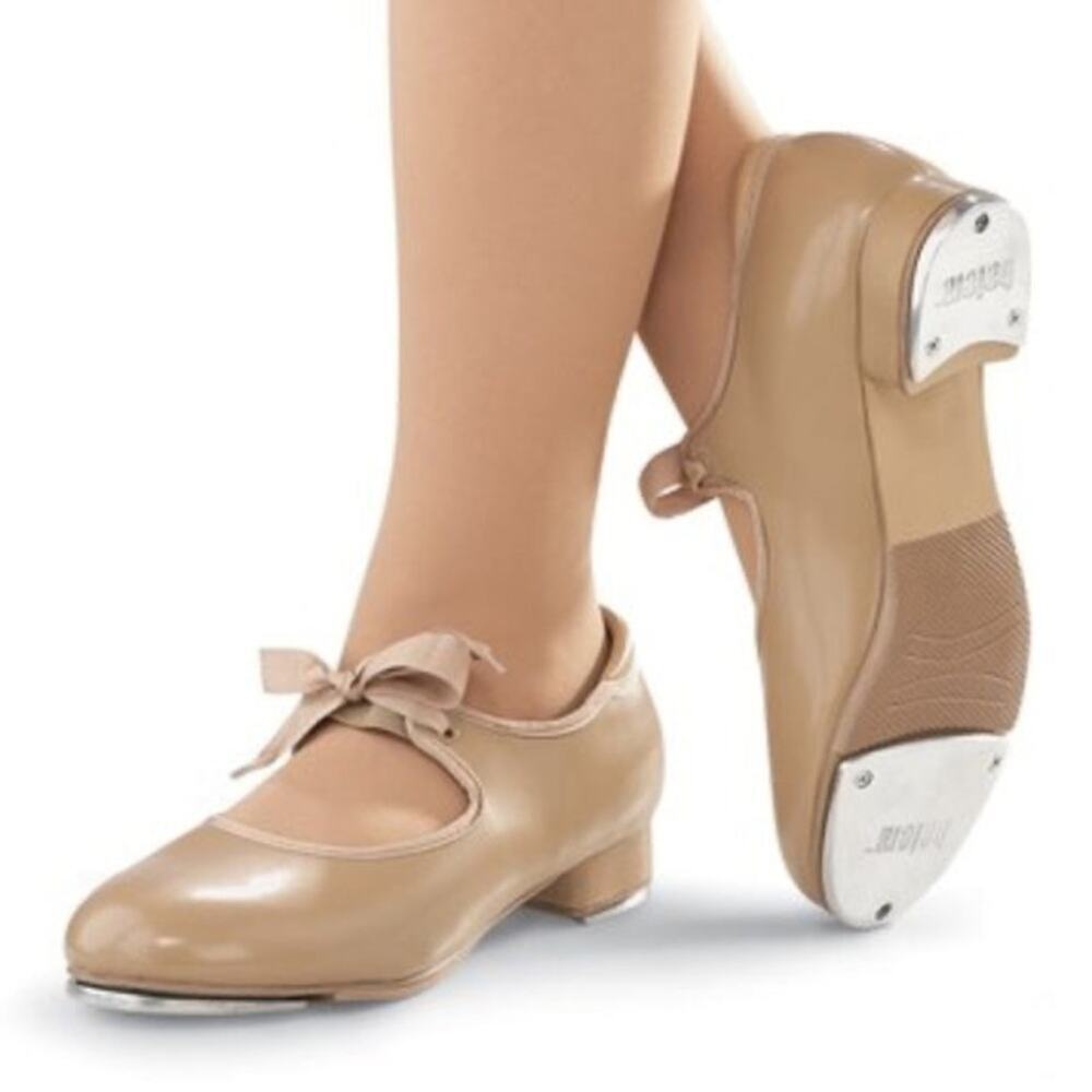 Balera Girls Tap Shoes sz 12 caramel color Dance Tap Shoes